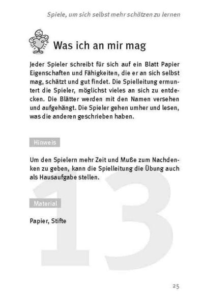 Produktbild: Die 50 besten Spiele für mehr Selbstliebe. Für 12- bis 16-Jährige