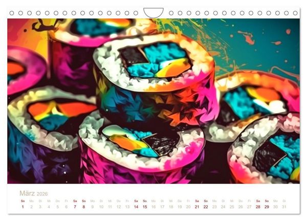 Produktbild: FAST FOOD KUNST (Wandkalender 2026 DIN A4 quer), CALVENDO Monatskalender