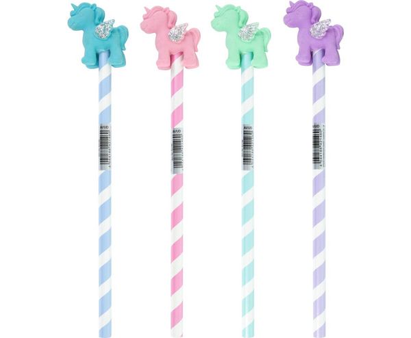 Produktbild: Bleistift mit Radiergummi Einhorn