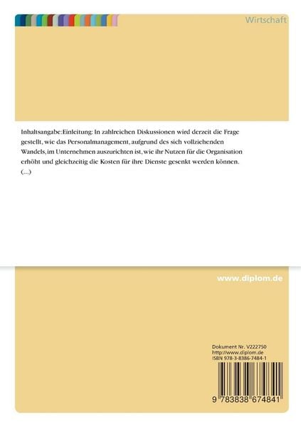 Produktbild: Die Entwicklung und Bedeutung des Personalmanagements