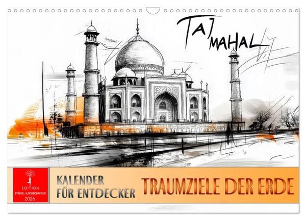 Produktbild: Traumziele der Erde - Kalender f&uuml;r Entdecker (Wandkalender 2026 DIN A3 quer), CALVENDO Monatskalender