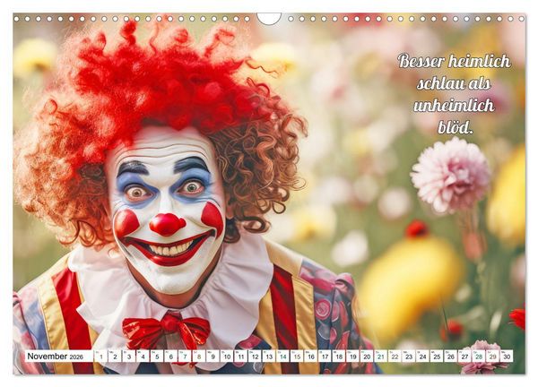 Produktbild: Spr&uuml;che mit Humor - KI-Bilder (Wandkalender 2026 DIN A3 quer), CALVENDO Monatskalender