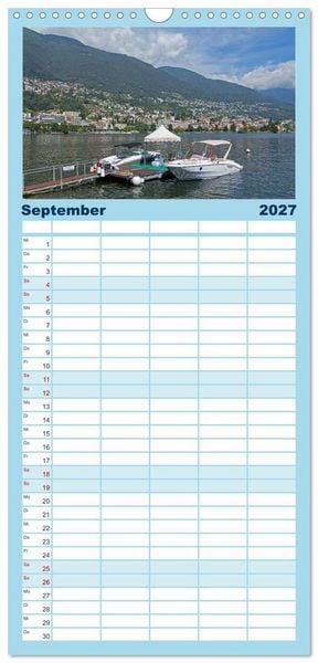 Produktbild: Familienplaner 2027 - Lago Maggiore - Mediterranes Flair umgeben von Bergen mit 5 Spalten (Wandkalender, 21 x 45 cm) CALVENDO