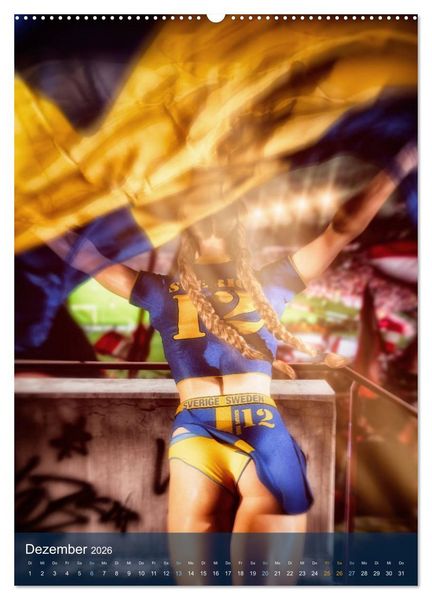 Produktbild: SEXY FUSSBALLFANS - DIE HEISSESTEN FAN-GIRLS DER WELT (hochwertiger Premium Wandkalender 2026 DIN A2 hoch), Kunstdruck in Hochglanz