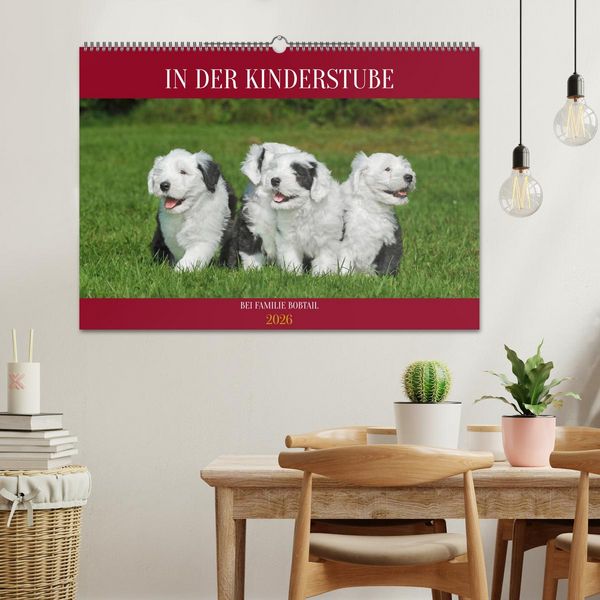 Produktbild: In der Kinderstube bei Familie Bobtail (Wandkalender 2026 DIN A2 quer), CALVENDO Monatskalender
