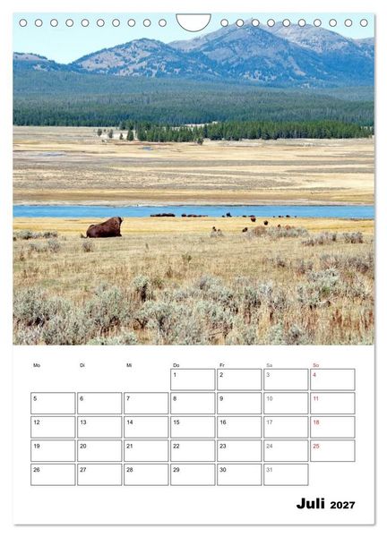 Produktbild: Yellowstone und Grand Tetons Nationalparks (Wandkalender 2027 DIN A4 hoch), CALVENDO Monatskalender