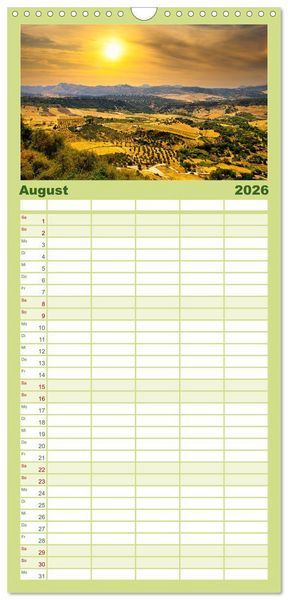 Produktbild: Familienplaner 2026 - Ronda in Andalusien - Stadt auf einem Felsplateau mit 5 Spalten (Wandkalender, 21 x 45 cm) CALVENDO