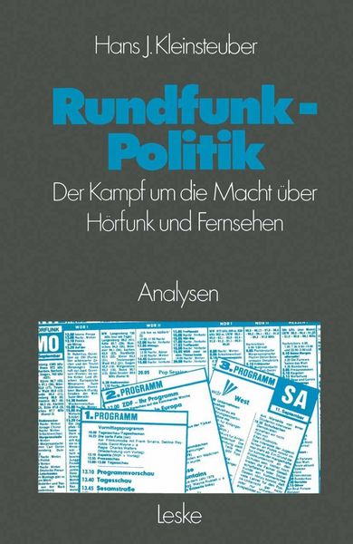 Produktbild: Rundfunkpolitik in der Bundesrepublik
