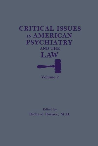 Produktbild: Critical Issues in American Psychiatry and the Law