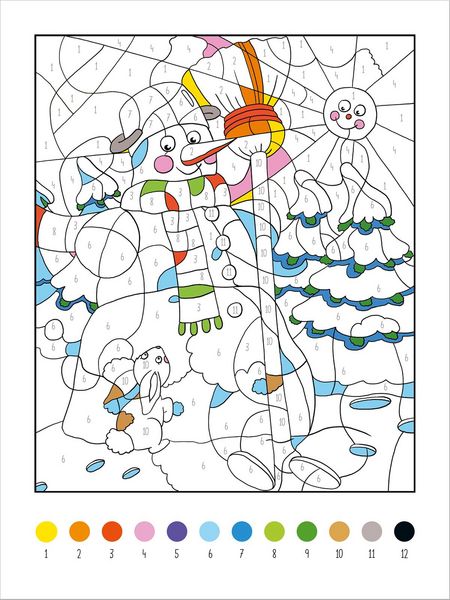 Produktbild: Mein dickes Malen-nach-Zahlen-Buch &ndash; Im Winter