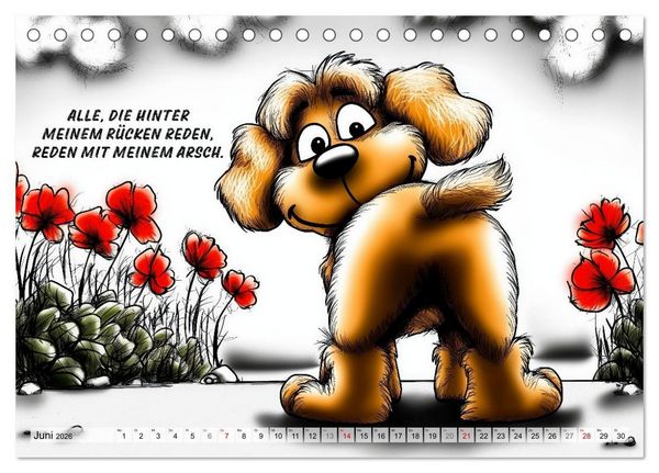 Produktbild: Hundespr&uuml;che (Tischkalender 2026 DIN A5 quer), CALVENDO Monatskalender