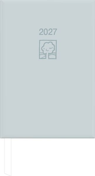 Produktbild: Buchkalender 1T/1S grau Blauer Engel 2027