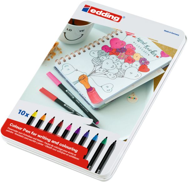 Produktbild: edding Fasermaler Color Pen 3mm 10er Set