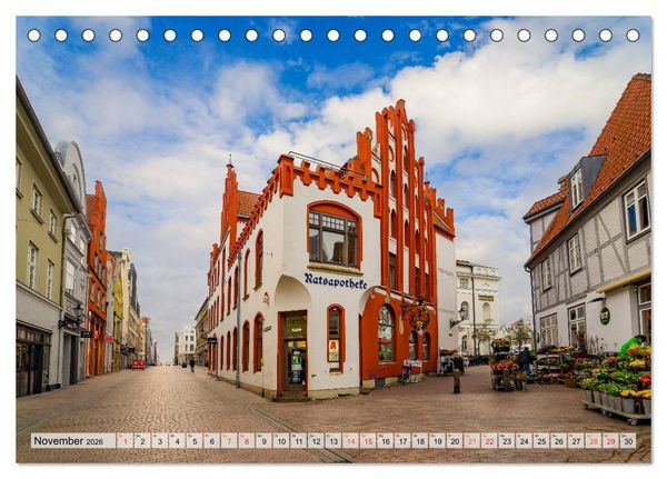 Produktbild: Wismar Impressionen (Tischkalender 2026 DIN A5 quer), CALVENDO Monatskalender