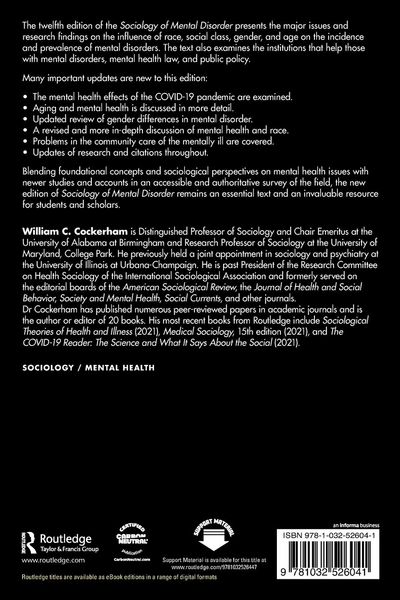 Produktbild: Sociology of Mental Disorder