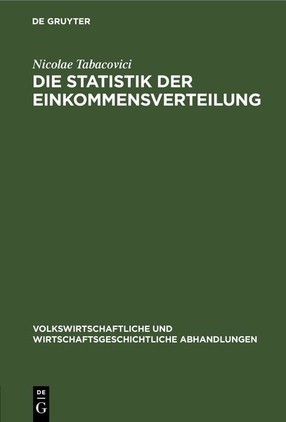 Produktbild: Die Statistik der Einkommensverteilung