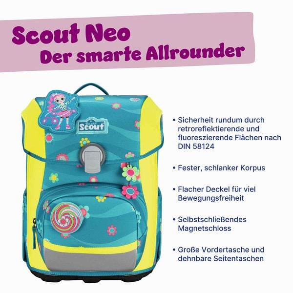 Produktbild: Scout Schulranzen Set Neo, Schulranzen Set, 4tlg, Little Flowers
