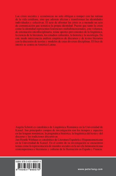 Produktbild: Crisis e identidad. Perspectivas interdisciplinarias desde Am&eacute;rica Latina