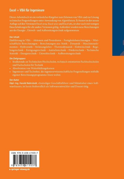 Produktbild: Excel + VBA f&uuml;r Ingenieure