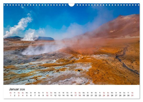 Produktbild: Island - Elemente der Natur (Wandkalender 2026 DIN A3 quer), CALVENDO Monatskalender