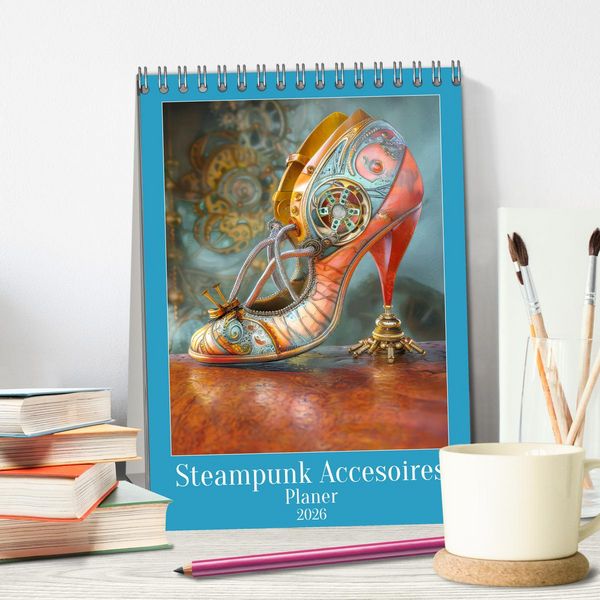 Produktbild: Steampunk Accesoires - Planer (Tischkalender 2026 DIN A5 hoch), CALVENDO Monatskalender