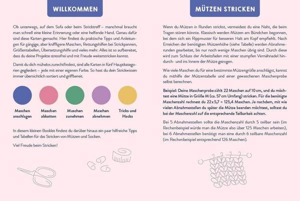 Produktbild: 55 x stricken &ndash; Profi-Hacks und Tricks | Dein Kartenset von maschenfein