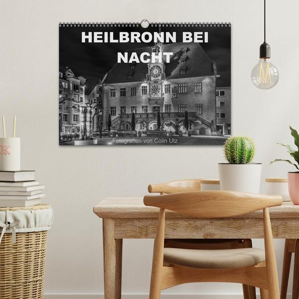Produktbild: Heilbronn bei Nacht (Wandkalender 2026 DIN A3 quer), CALVENDO Monatskalender
