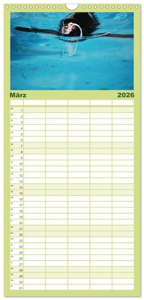Produktbild: Familienplaner 2026 - Pinguine 2026 mit 5 Spalten (Wandkalender, 21 x 45 cm) CALVENDO