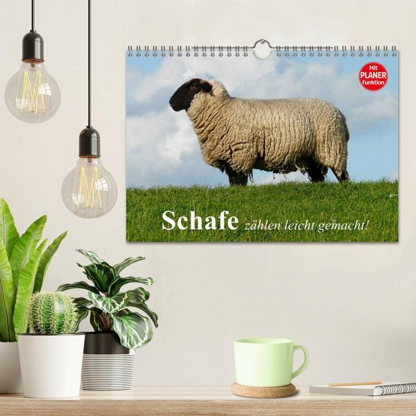 Produktbild: Schafe z&auml;hlen leicht gemacht! (Wandkalender 2026 DIN A4 quer), CALVENDO Monatskalender