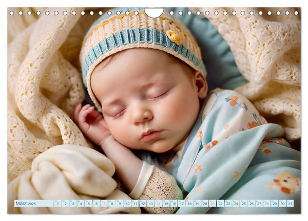 Produktbild: Schlummernde Babys (Wandkalender 2026 DIN A4 quer), CALVENDO Monatskalender