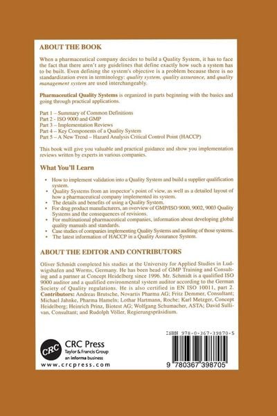 Produktbild: Pharmaceutical Quality Systems