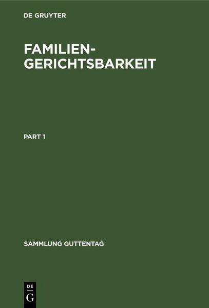 Produktbild: Familiengerichtsbarkeit