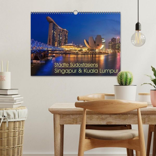Produktbild: St&auml;dte S&uuml;dostasiens - Singapur & Kuala Lumpur (Wandkalender 2026 DIN A3 quer), CALVENDO Monatskalender