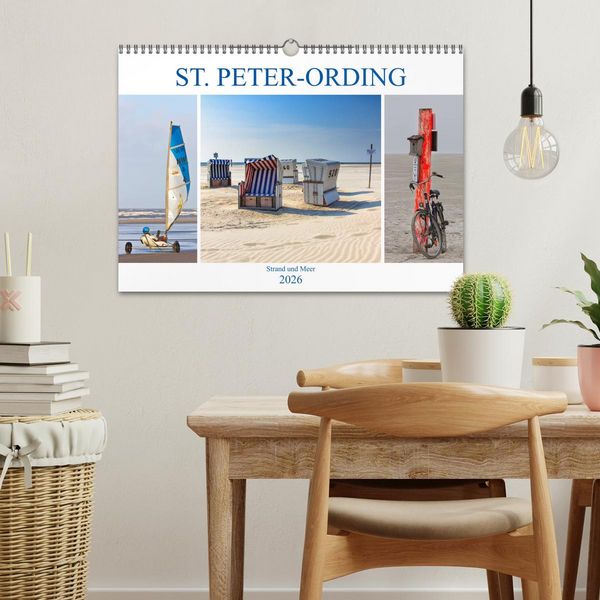 Produktbild: ST. PETER ORDING Strand und Meer (Wandkalender 2026 DIN A3 quer), CALVENDO Monatskalender