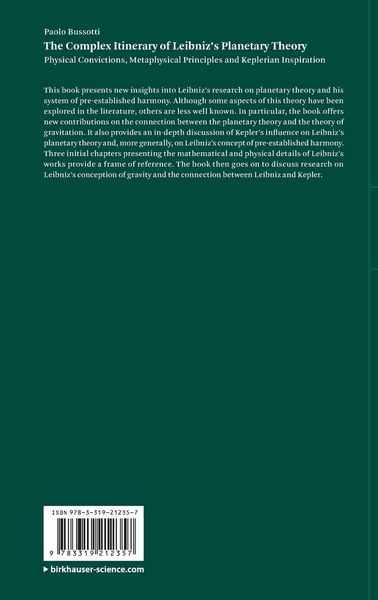 Produktbild: The Complex Itinerary of Leibniz&rsquo;s Planetary Theory