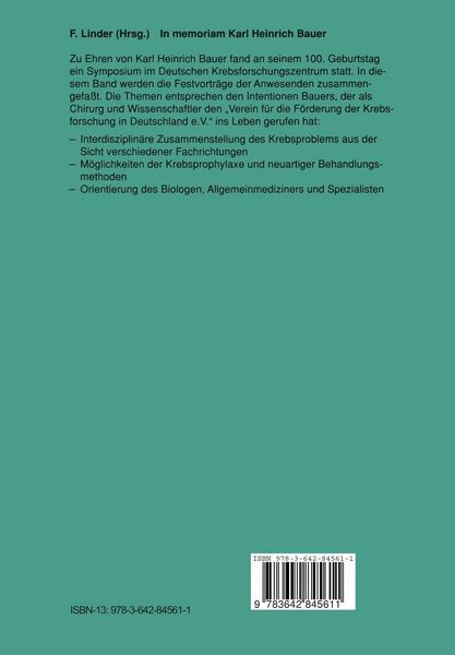 Produktbild: In memoriam Karl Heinrich Bauer