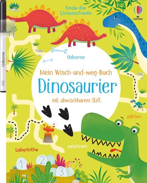 Mein Wisch-und-weg-Buch: Dinosaurier, Taschenbuch von Kirsteen Robson, Usborne, 9781789416862