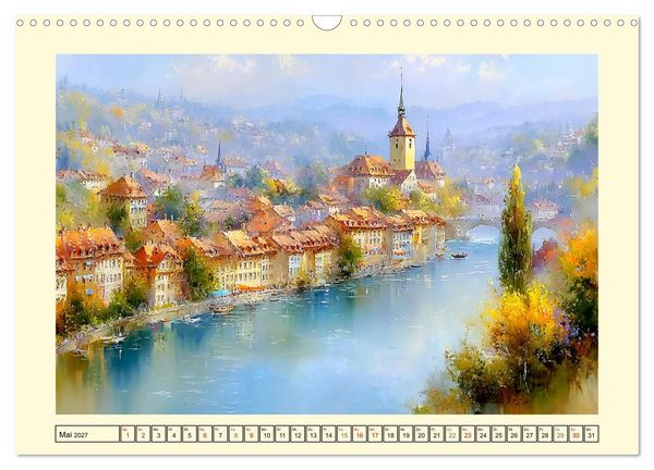 Produktbild: Reise durch die Schweiz. Malerische Einblicke in Stadt und Land (Wandkalender 2027 DIN A3 quer), CALVENDO Monatskalender