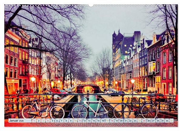 Produktbild: Stadtfahrrad (hochwertiger Premium Wandkalender 2026 DIN A2 quer), Kunstdruck in Hochglanz