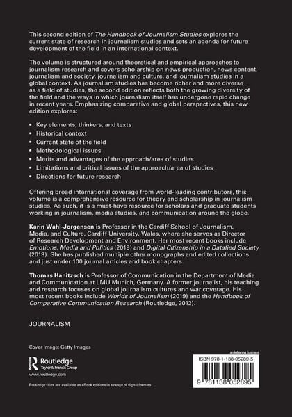 Produktbild: The Handbook of Journalism Studies