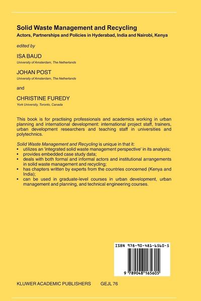 Produktbild: Solid Waste Management and Recycling