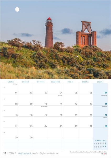 Produktbild: Ostfriesland Kalender 2027 - Inseln &middot; H&auml;fen &middot; weites Land