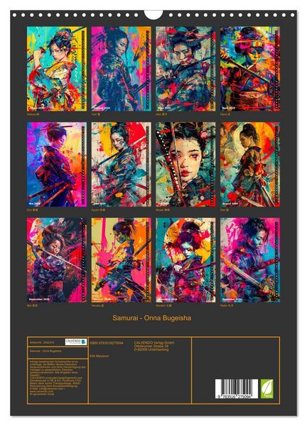 Produktbild: Samurai - Onna Bugeisha (Wandkalender 2026 DIN A3 hoch), CALVENDO Monatskalender