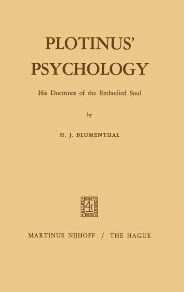 Produktbild: Plotinus&rsquo; Psychology