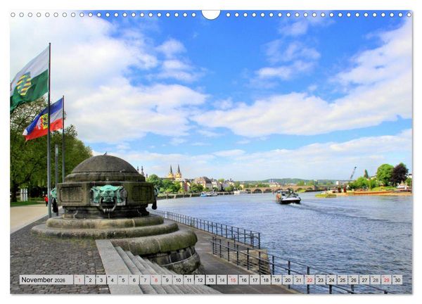 Produktbild: Koblenz - Festung Ehrenbreitstein und das Deutsche Eck (Wandkalender 2026 DIN A3 quer), CALVENDO Monatskalender