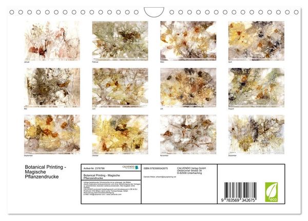 Produktbild: Botanical Printing - Magische Pflanzendrucke (Wandkalender 2027 DIN A4 quer), CALVENDO Monatskalender