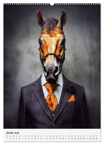 Produktbild: Stylish Horses (Wall Calendar 2026 DIN A2 portrait), CALVENDO 12 Month Wall Calendar