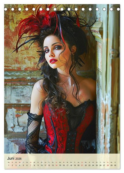 Produktbild: Burlesque. Verf&uuml;hrerische Frauen im Stil der 20er Jahre (Tischkalender 2026 DIN A5 hoch), CALVENDO Monatskalender