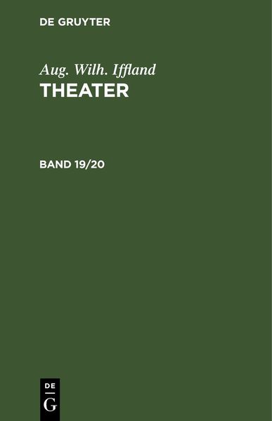 Produktbild: Theater. Band 19/20