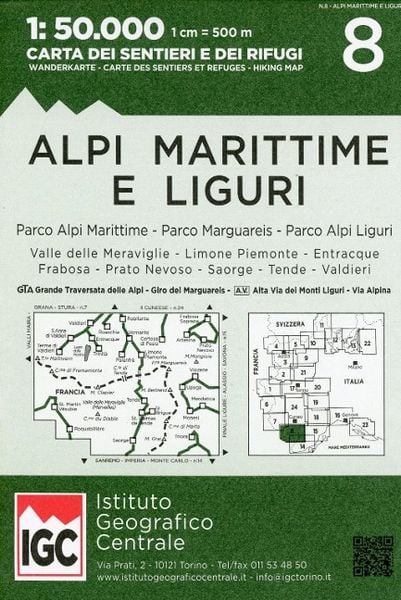 Produktbild: Alpi Liguri 1:50 000 Wanderkarte 8